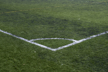 Obraz premium Corner on a soccer field