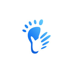 Obraz premium foot and hand vector illustration for spa treatment logo design 2