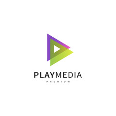 play media, media logo design illustration 3