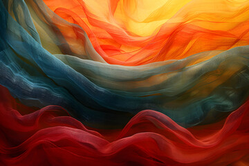 Obraz premium Colorful background with abstract colored lines and patterns. The color palette flow mix and diverse, including shades of blue, green, red, and orange, creating an impressive and dynamic look.