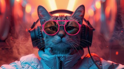 Purrfect Vibes: A Cat-Headed EDM Enigma