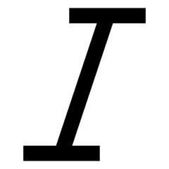 text italic line icon for editor user interface