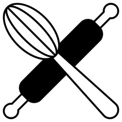 rolling pin and whisk pastry equipment