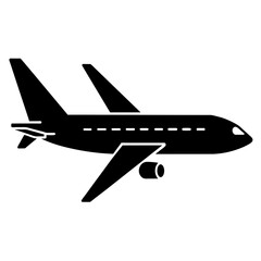 Airbus plane silhouette vector illustration