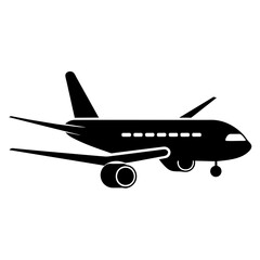 Airbus plane silhouette vector illustration