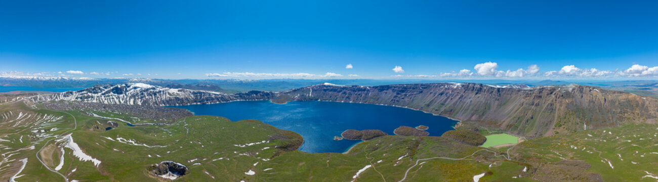 Nemrut Lake is the second largest crater lake in the world and the largest in Turkey.