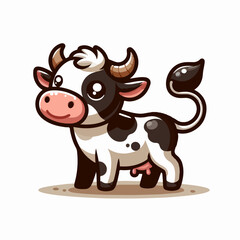 cartoon beef cattle illustration template