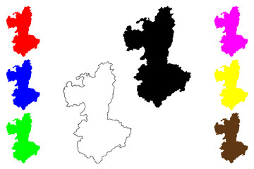 Liuzhou City (People's Republic of China, Guangxi Province) map vector illustration, scribble sketch City of Liuchow map