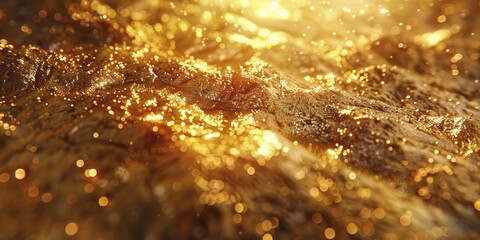 gold reserves, close-up with detailed texture, bright lighting, valuable look