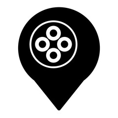 film location in glyph style