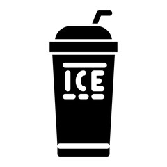  ice drink in glyph style