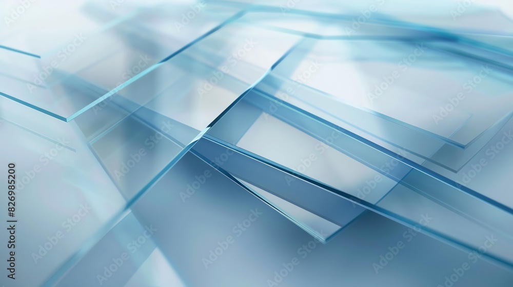 Poster a 3d abstract background featuring floating, reflective orbs in a gradient of colors