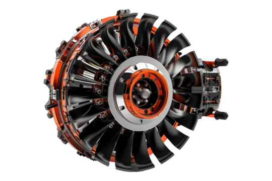 Alternator isolated on white background