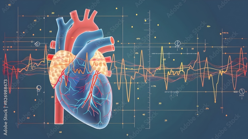 Poster captivating cardiac dynamics:exploring the rhythmic patterns of the human heart