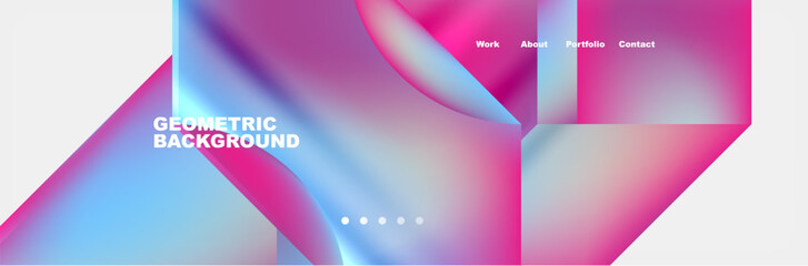 Minimal geometric web site page template design. Vector Illustration For Wallpaper, Banner, Background, Card, Book Illustration, landing page