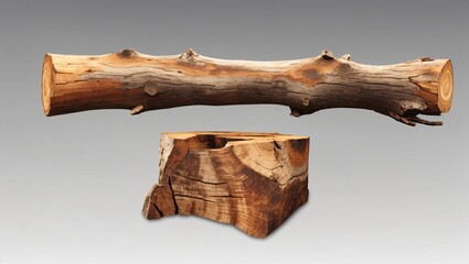 A large, rough-cut log