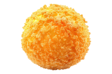 Crispy cheese ball isolated on white background