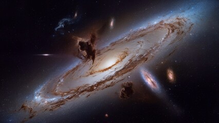Naklejka premium Awe-inspiring space scene