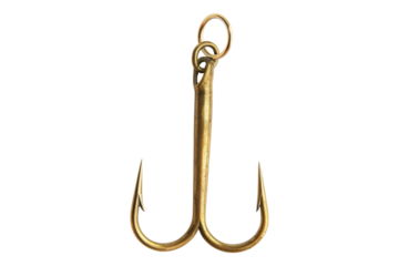 Fishing hooks isolated on white background