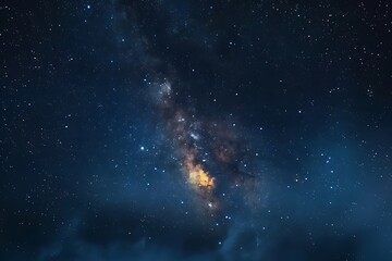 Obraz premium Blue night starry sky, space, background for screensaver. Astrology, horoscope, zodiac signs 