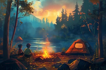 kid summer camp by generative ai