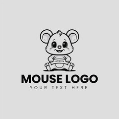 Naklejka premium mouse logo design