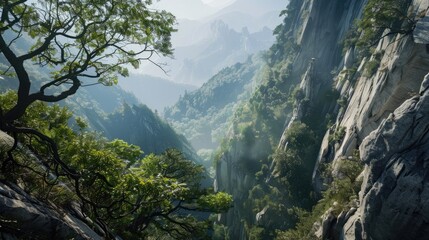Mountain Canyon of Huashan