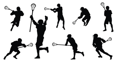 Lacrosse player silhouette