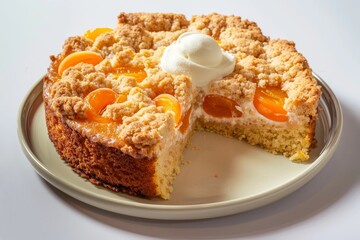 Tasty Apricot Crumbcake with Irresistible Aroma