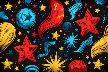 Star Abstract Background Set