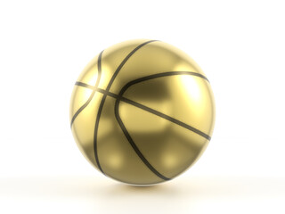 Gold basketball ball
