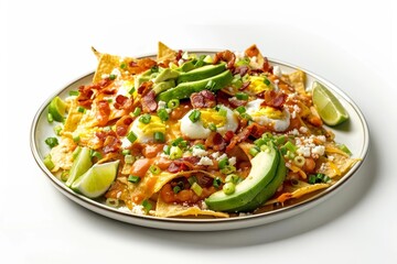 Tasty Bacon and Egg Nachos with a Symphony of Flavors and Textures
