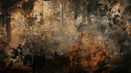 Dark and Brown Grunge Texture with Eerie Elements