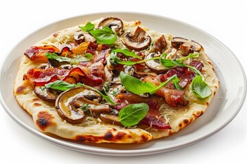 Bacon and Mushroom Flatbread: A Gourmet Masterpiece