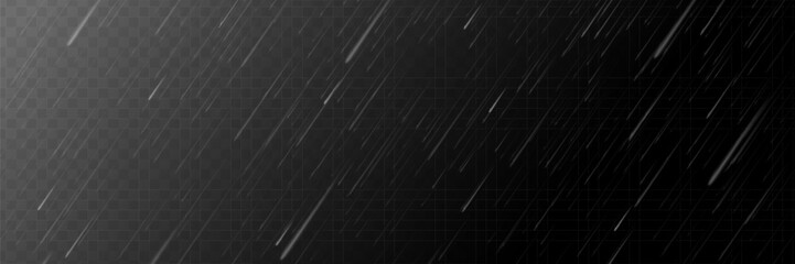 Rain transparent template background. Falling water drops texture. Nature rainfall on checkered background. EPS 10 vector file included