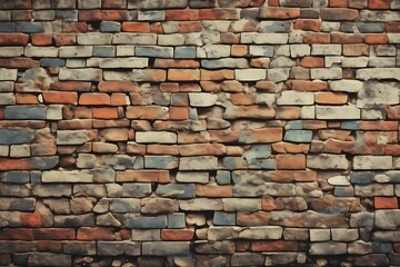 Fototapeta premium The old wall has trees growing on it. Helps create images with FullHD resolution.
