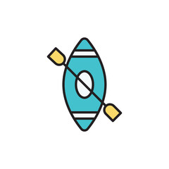 Rowing icon design with white background stock illustration