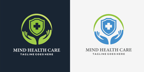  Medical health care logo design vector symbol icon illustration