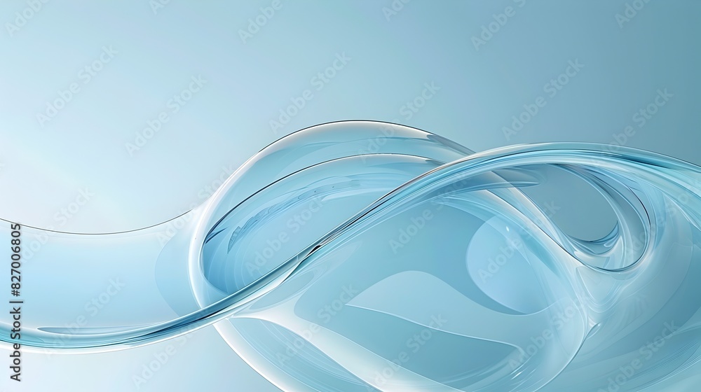 Aufkleber elegant flowing curve of light and color in digital abstract art