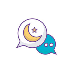 Chat icon design with white background stock illustration