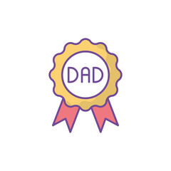 Best Dad icon design with white background stock illustration