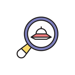 Magnifying Glass icon design with white background stock illustration