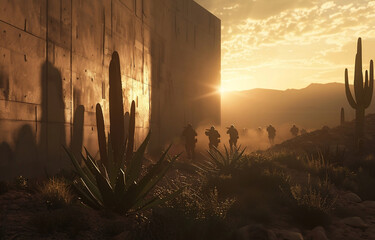 cinematic war evening sun set