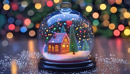 christmas ball on the snow. christmas tree decorations