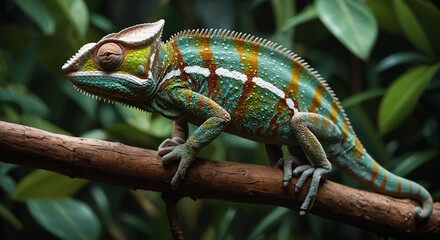 chameleon on a tree branch