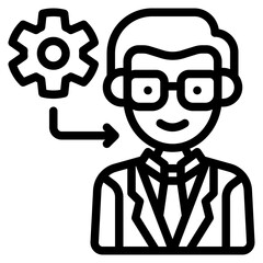 repair business outline icon and illustration