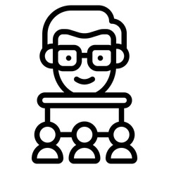 seminar outline icon and illustration