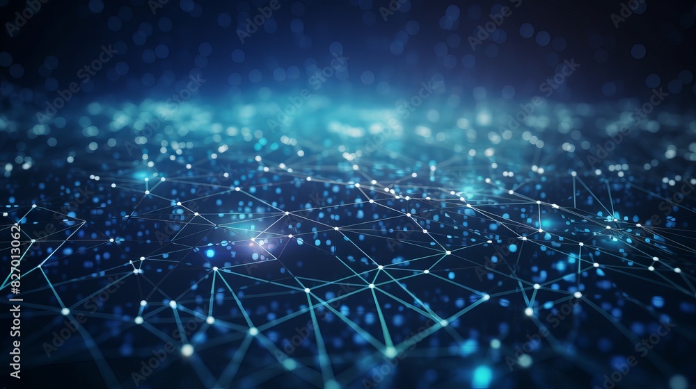 Poster dynamic digital connections: global communication tech with data visualization and circuit board con