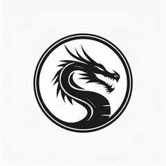 dragon, chinese zodiac year of the dragon, chinese new year, chinese new year, logo iconic dragon. Dragon design with circle. Dragon tatto, Dragon art, icon dragon, symbol dragon, shio dragon