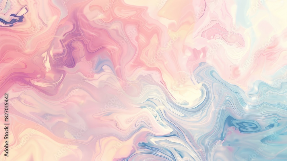 Poster a soft pastel abstract background with fluid, marble-like patterns.